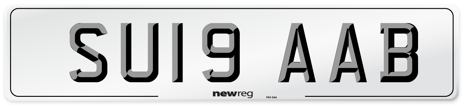 SU19 AAB Number Plate from New Reg